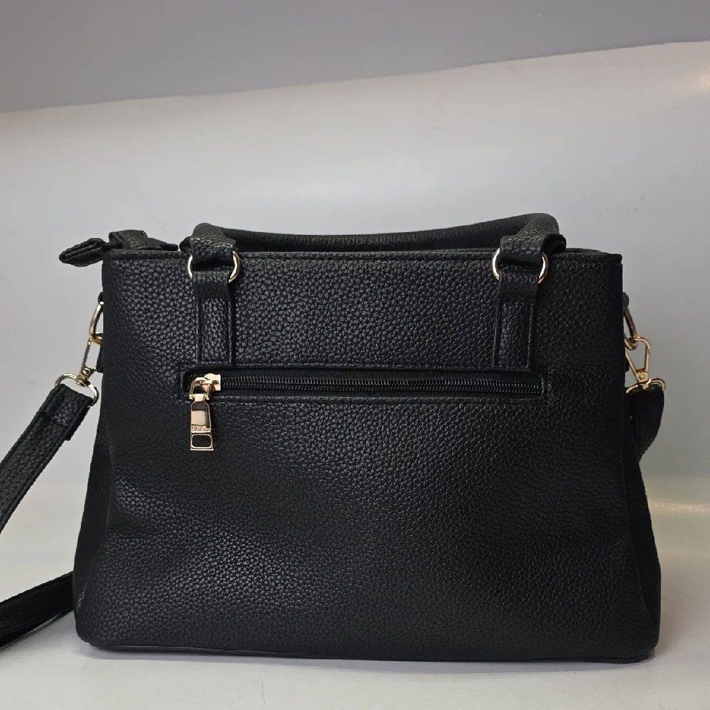 KKXiu Women's Handbag Black Burgundy Shoulder Bag‎ Crossbody Purse Faux Leather